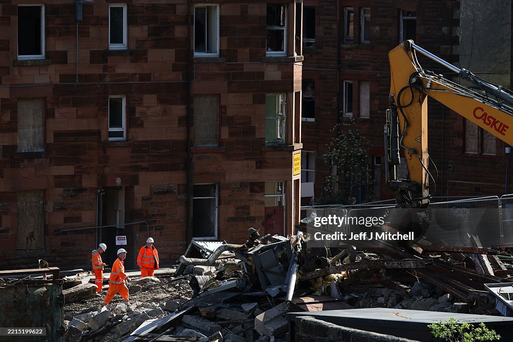 First Phase Of Demolition Continues In Clune Park Housing Estate