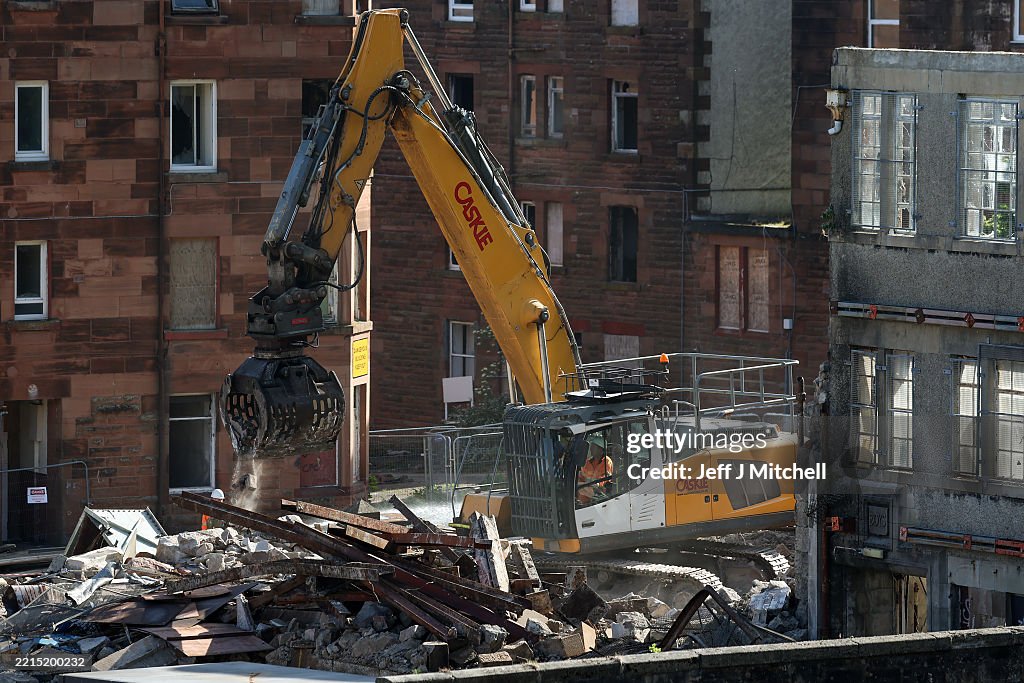 First Phase Of Demolition Continues In Clune Park Housing Estate