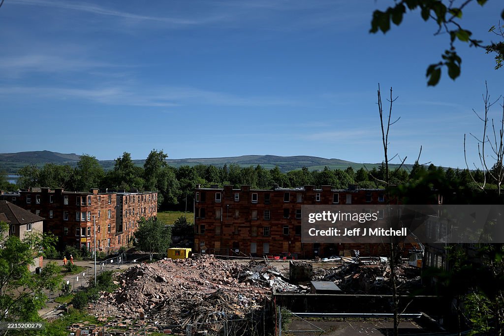 First Phase Of Demolition Continues In Clune Park Housing Estate