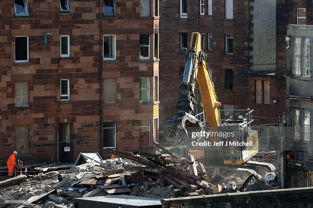 First Phase Of Demolition Continues In Clune Park Housing Estate