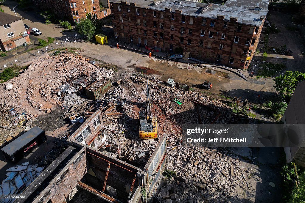 First Phase Of Demolition Continues In Clune Park Housing Estate