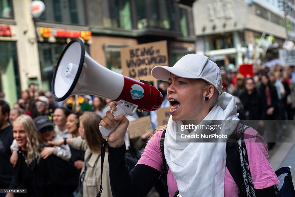 Protest Against The Government In Helsinki, Finland