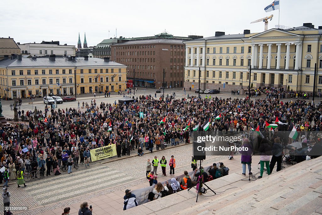 Protest Against The Government In Helsinki, Finland