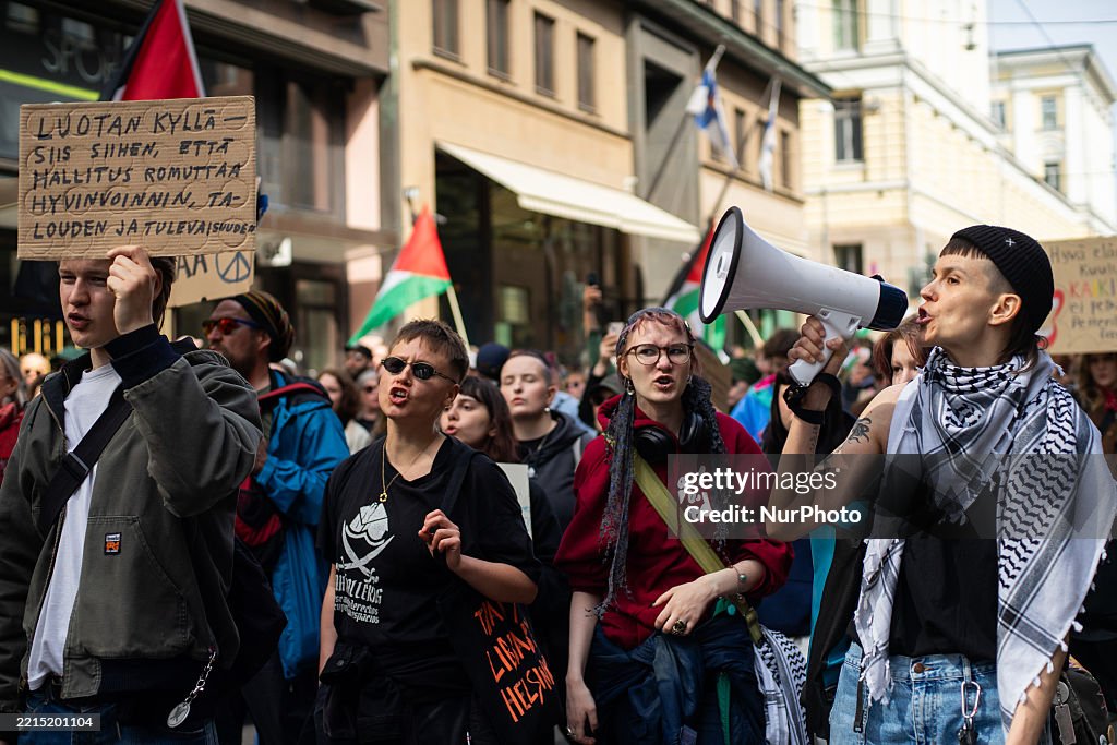 Protest Against The Government In Helsinki, Finland