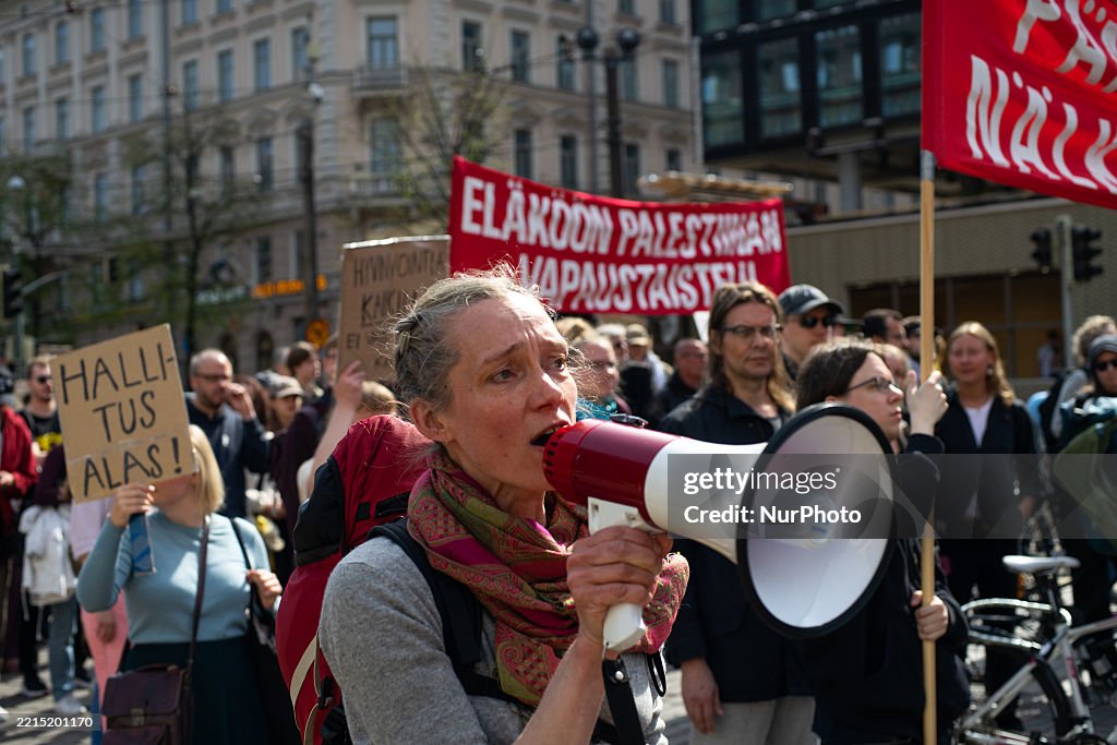 Protest Against The Government In Helsinki, Finland