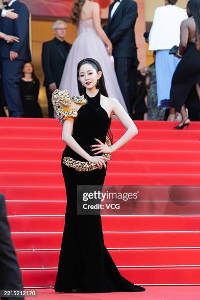 Actress Wan Qianhui attends the "Mission Impossible - The Final Reckoning" red carpet during the 78th annual Cannes Film Festival at Palais des...