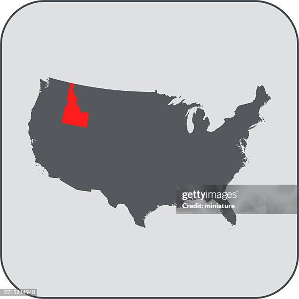 idaho map - idaho stock illustrations