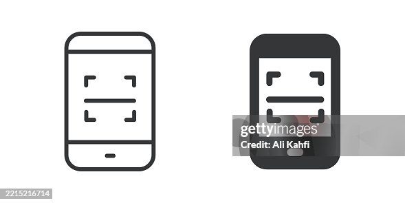 Barcode Scan thin line and glyph solid icon. Editable stroke and perfect pixel isolated on transparent background Barcode Scan thin line and glyph solid icon. Editable stroke and perfect pixel isolated on transparent background