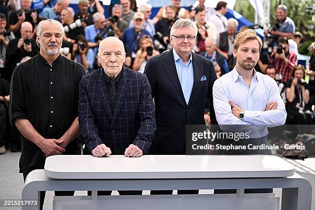 Vytautas Kaniusonis, Aleksandr Filippenko, Sergei Loznitsa and Aleksandr Kuznetsov pose during the "Two Prosecutors" photocall at the 78th annual...