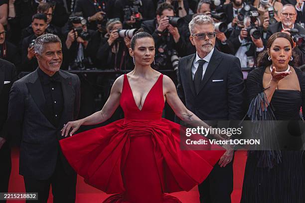 Hayley Atwell, Angela Bassett, Esai Morales, Christopher McQuarrie attend the Mission Impossible - The Final Reckoning red carpet at the 78th annual...