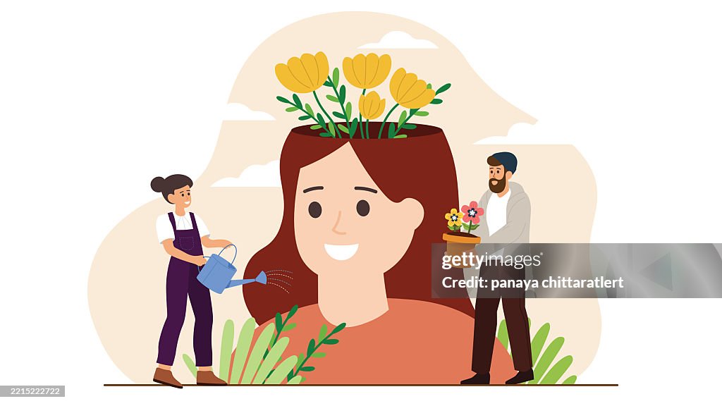 Growth mindset, development or self-improvement, Attitude, People watering learning, Human brain, Training class, Self-confidence, Creativity, Growth, Decisions, Challenge for put think growth mindset.