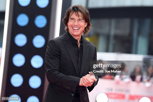 Tom Cruise attends the "Mission: Impossible - The Final Reckoning" Global Premiere in Leicester Square on May 15, 2025 in London, England.
