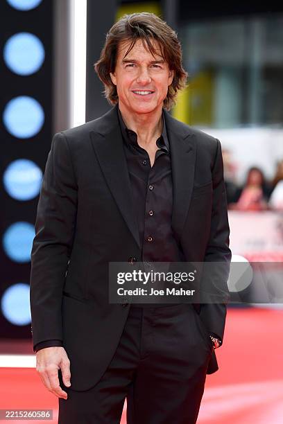Tom Cruise attends the "Mission: Impossible - The Final Reckoning" Global Premiere in Leicester Square on May 15, 2025 in London, England.
