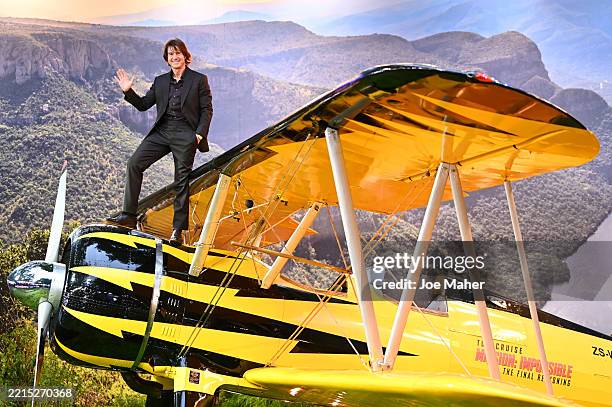 Tom Cruise attends the "Mission: Impossible - The Final Reckoning" Global Premiere in Leicester Square on May 15, 2025 in London, England.