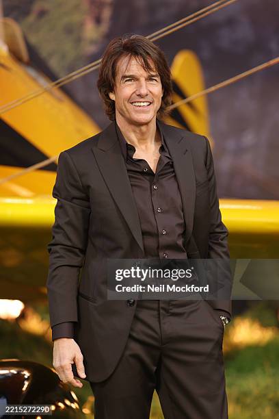 Tom Cruise attends the "Mission: Impossible - The Final Reckoning" Global Premiere in Leicester Square on May 15, 2025 in London, England.