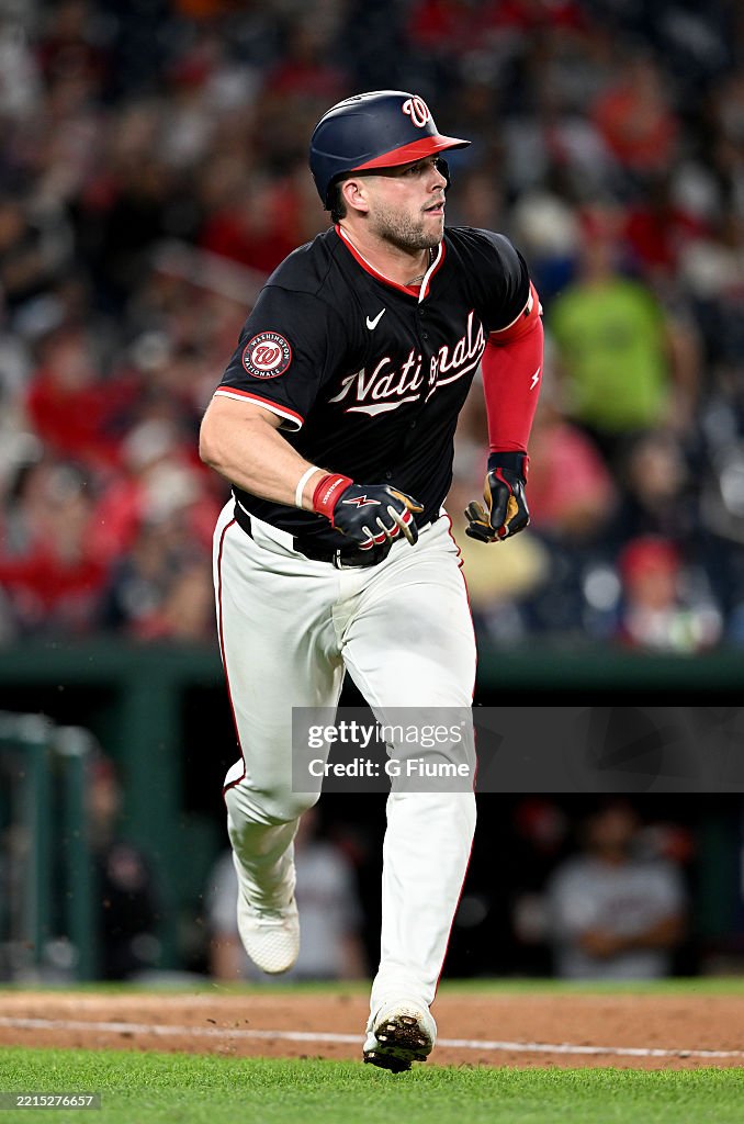 Nationals Riley Adams Riley Adams of the Washington Nationals rounds the bases after... News ...
