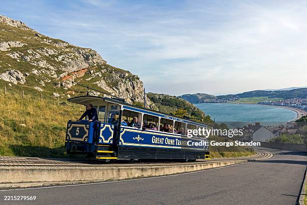 great orm tramway llandudno - north wales stock pictures, royalty-free photos & images