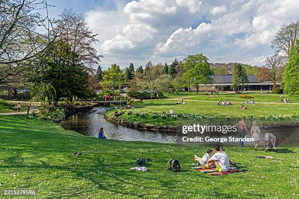 pavilion gardens buxton - derbyshire stock pictures, royalty-free photos & images