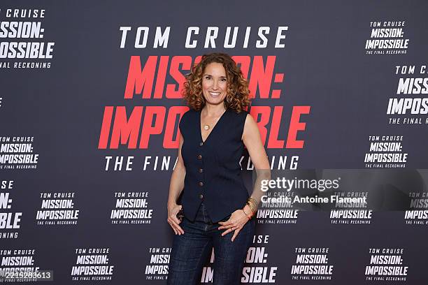 Marie-Sophie Lacarrau attends the Mission Impossible - The Final Reckoning" / Paris VIP Screening on May 15, 2025 in Paris, France.