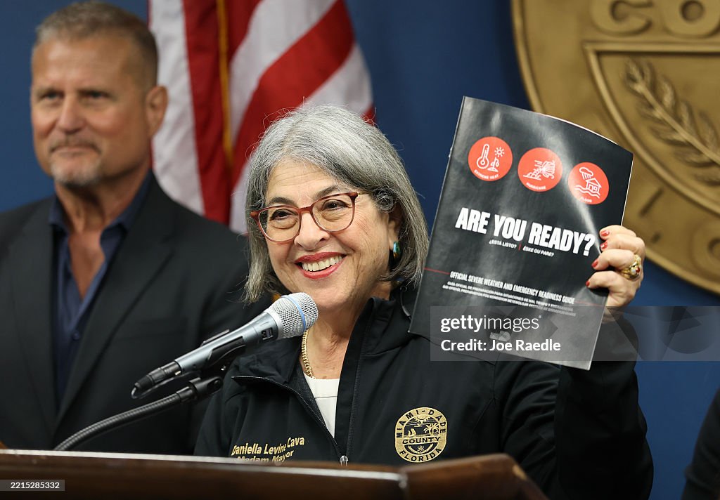 Miami-Dade Mayor Daniella Levine Cava Holds Hurricane Preparedness News Conference