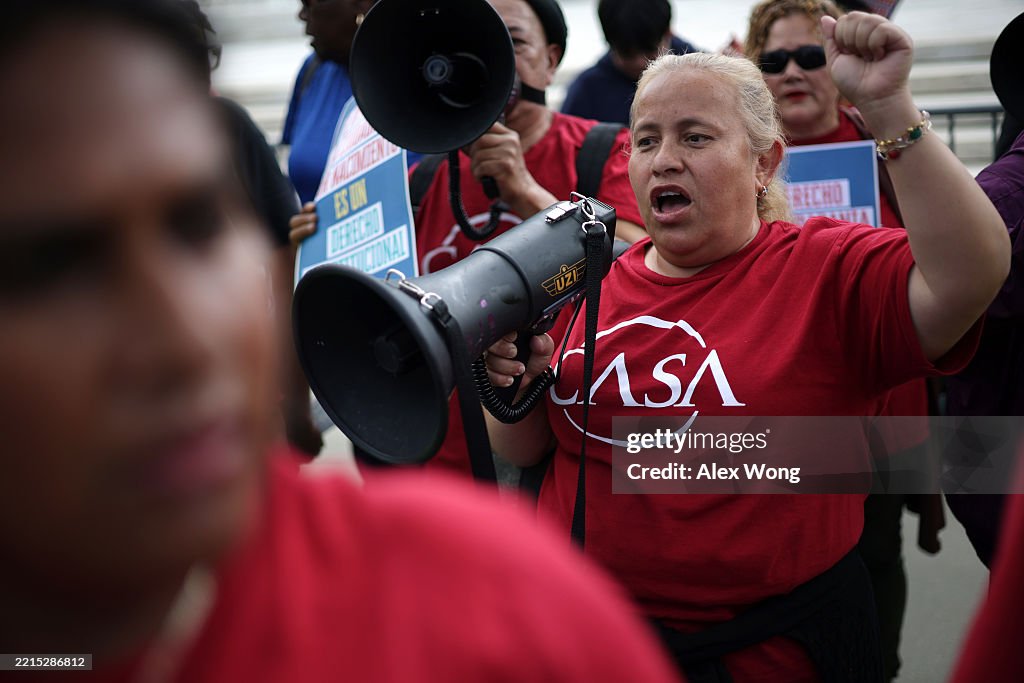 Activists Protest At The Supreme Court Against Trump's Attempt To End Birthright Citizenship