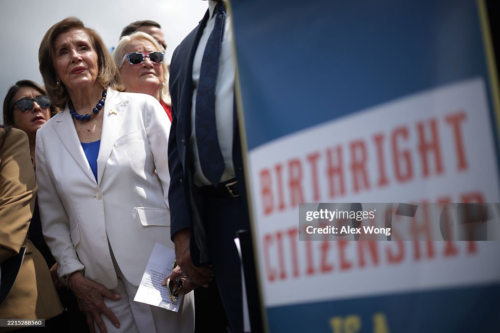 Activists Protest At The Supreme Court Against Trump's Attempt To End Birthright Citizenship