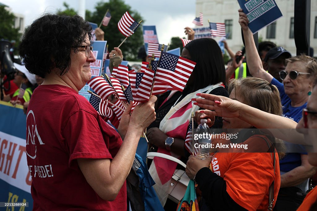 Activists Protest At The Supreme Court Against Trump's Attempt To End Birthright Citizenship