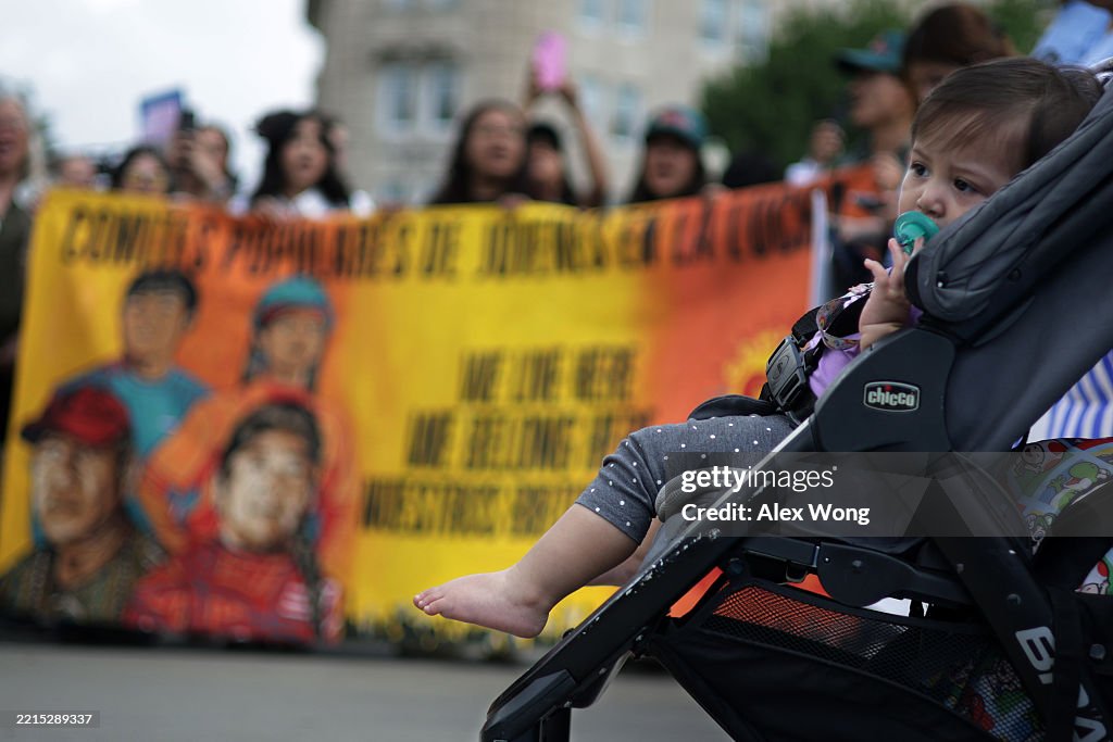 Activists Protest At The Supreme Court Against Trump's Attempt To End Birthright Citizenship
