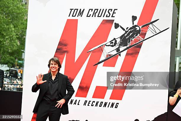 Tom Cruise at the "Mission: Impossible - The Final Reckoning" U.S. Premiere held at Lincoln Center Fountain Plaza on May 18, 2025 in New York, New...