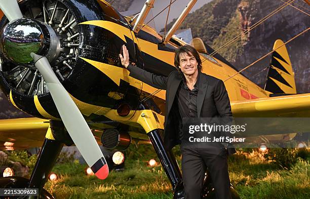 Tom Cruise attends the Global Premiere Red Carpet in support of "Mission: Impossible - The Final Reckoning" at Leicester Square on May 15 in London,...