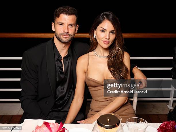 Grigor Dimitrov and Eiza González attend the Red Sea Film Foundation's "Women In Cinema" Gala at Hotel du Cap-Eden-Roc on May 15, 2025 in Cap...