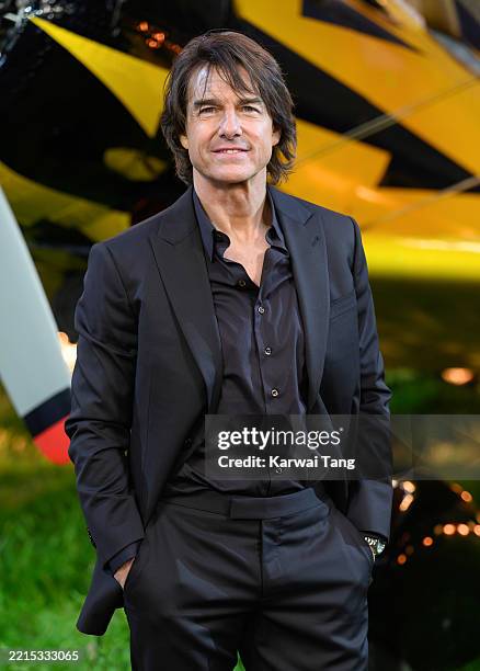Tom Cruise attends the "Mission: Impossible - The Final Reckoning" Global Premiere in Leicester Square on May 15, 2025 in London, England.