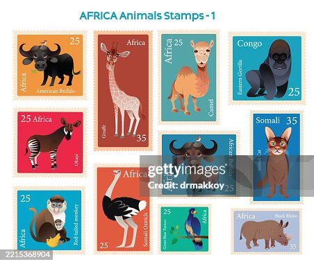 Africa Animals Stamps Africa Animals Stamps