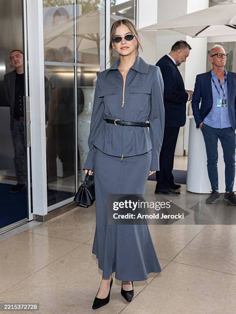 Barbara Palvin is seen at Hotel Martinez during day four of the 78th Cannes Film Festival on May 16, 2025 in Cannes, France.