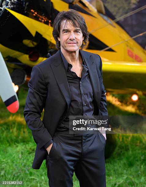 Tom Cruise attends the "Mission: Impossible - The Final Reckoning" Global Premiere in Leicester Square on May 15, 2025 in London, England.