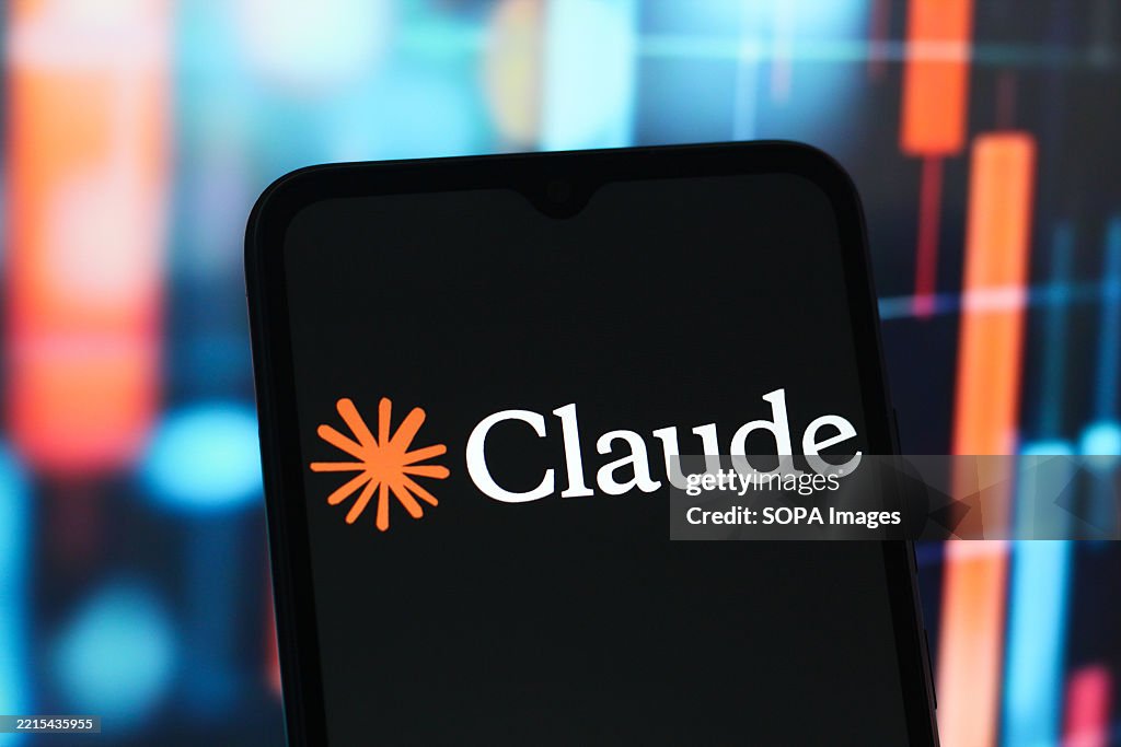 Claude Logo Vector In this photo illustration, the Claude AI logo is seen displayed on a ...