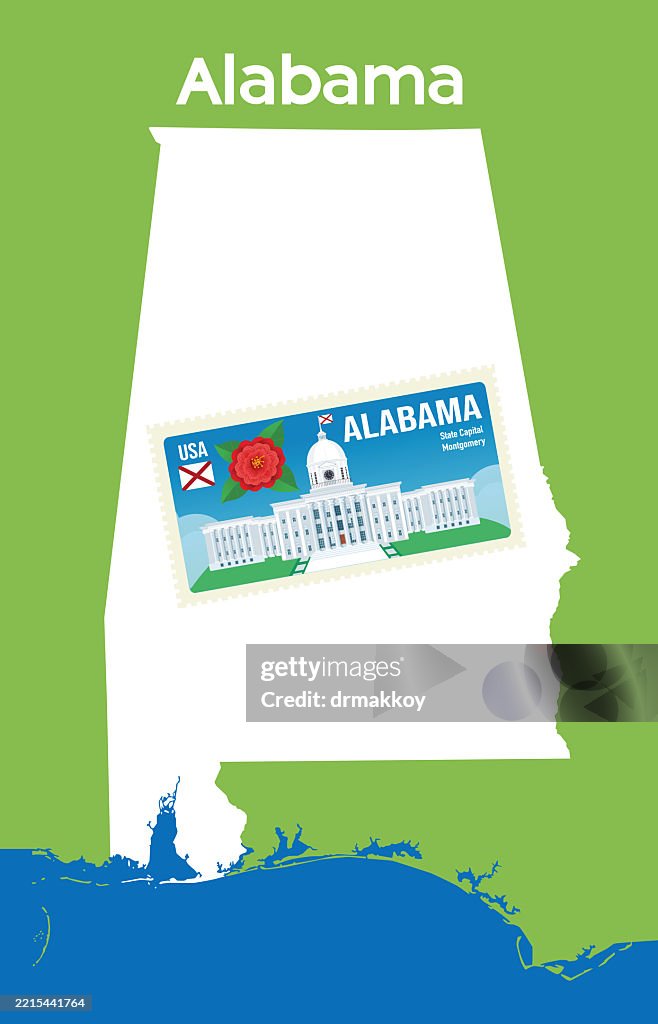 Alabama State Capitol Building Stamps