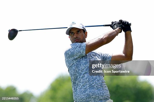 Aaron Rai Tee Aaron Rai plays his tee shot at the 8th hole during the third round ...