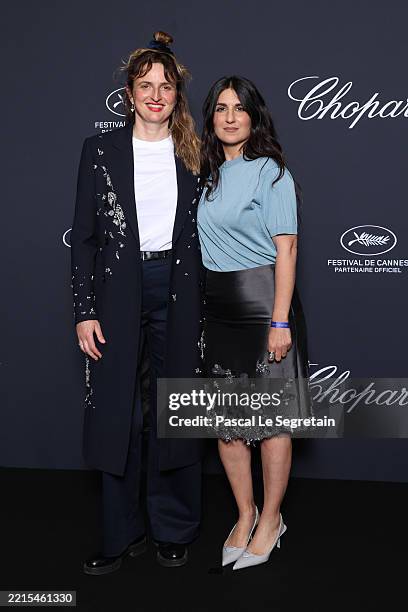 Camera d'Or Jury President Alice Rohrwacher and Caméra d'Or Jury Member Géraldine Nakache attend the photocall for the Chopard Trophy at the 78th...