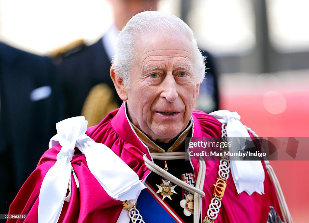 The King And The Prince Of Wales Attend The Service For The Order Of The Bath