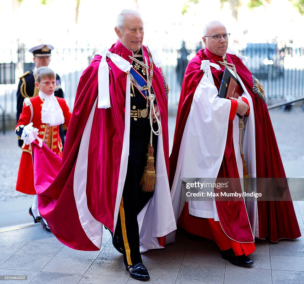 The King And The Prince Of Wales Attend The Service For The Order Of The Bath