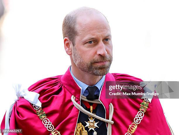 Prince William, Prince of Wales, Great Master of the Most Honourable Order of the Bath, attends a Service for The Order of the Bath at Westminster...