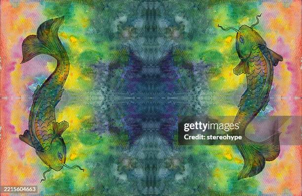 deep waters coi - algal bloom stock illustrations