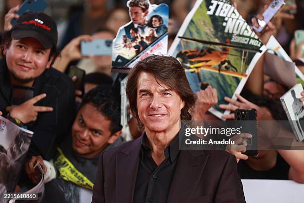 Tom Cruise arrives at the Mexico's premiere of 'Mission: Impossible - The Final Reckoning, at the National Auditorium, in Mexico City, Mexico on May...