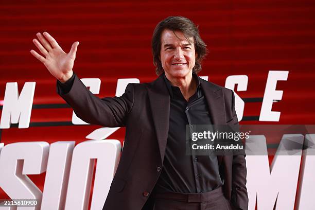 Tom Cruise arrives at the Mexico's premiere of 'Mission: Impossible - The Final Reckoning, at the National Auditorium, in Mexico City, Mexico on May...