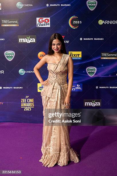 Nitanshi Goel attends the purple carpet at the Zee Cine Awards 2025 at NSCI Dome on May 17, 2025 in Mumbai, India.