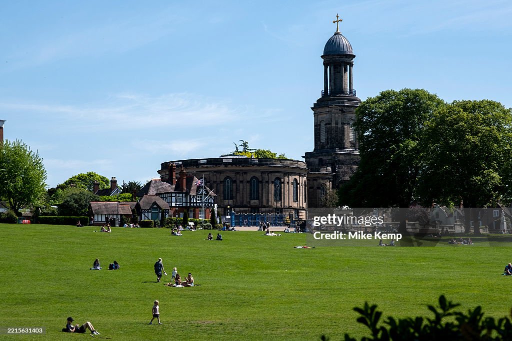 The Quarry Park And Saint Chad's Church In Shrewsbury