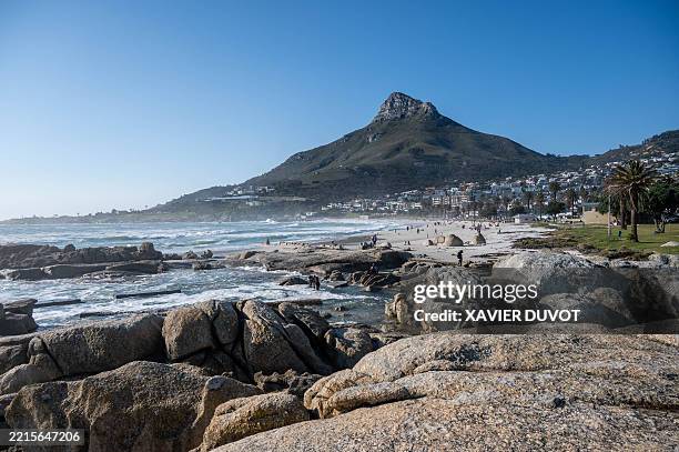 Panorama of Camps Bay Beach in Cape Town, South Africa, August 2024. Cape Town is a spectacular, cosmopolitan city offering a unique blend of...