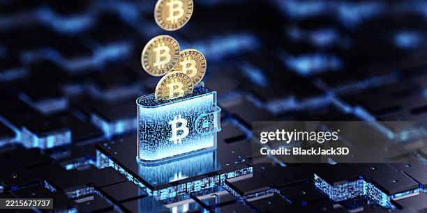 crypto wallet - cyber security konzepte. breit - bitcoin stock-fotos und bilder