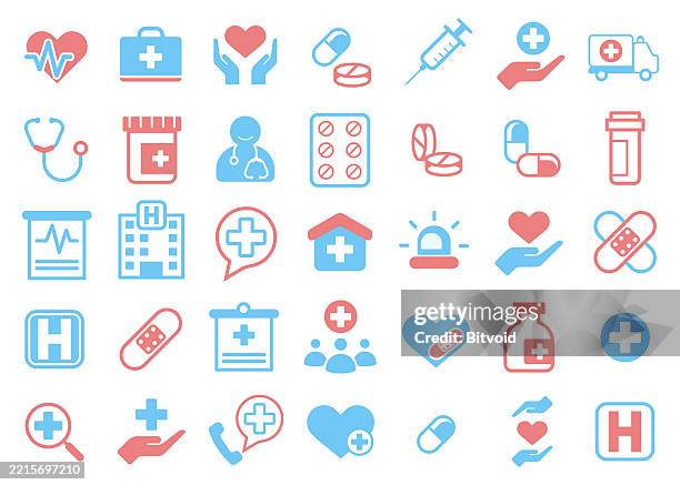 illustrations, cliparts, dessins animés et icônes de ensemble d'icônes de soins de santé - secourisme